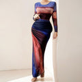 cross-border e-commerce women's fashion: european and american summer new arrivals - elegant, sexy, slim-fit, bodycon round neck dress