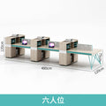 Saint li staff office desk - minimalist modern financial desk and chair set, computer desk, card slot, stylish employee office desk