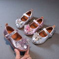 Girls' princess shoes - spring/autumn leather shoes for baby girls - children's shoes - bowknot flats - summer velcro princess style