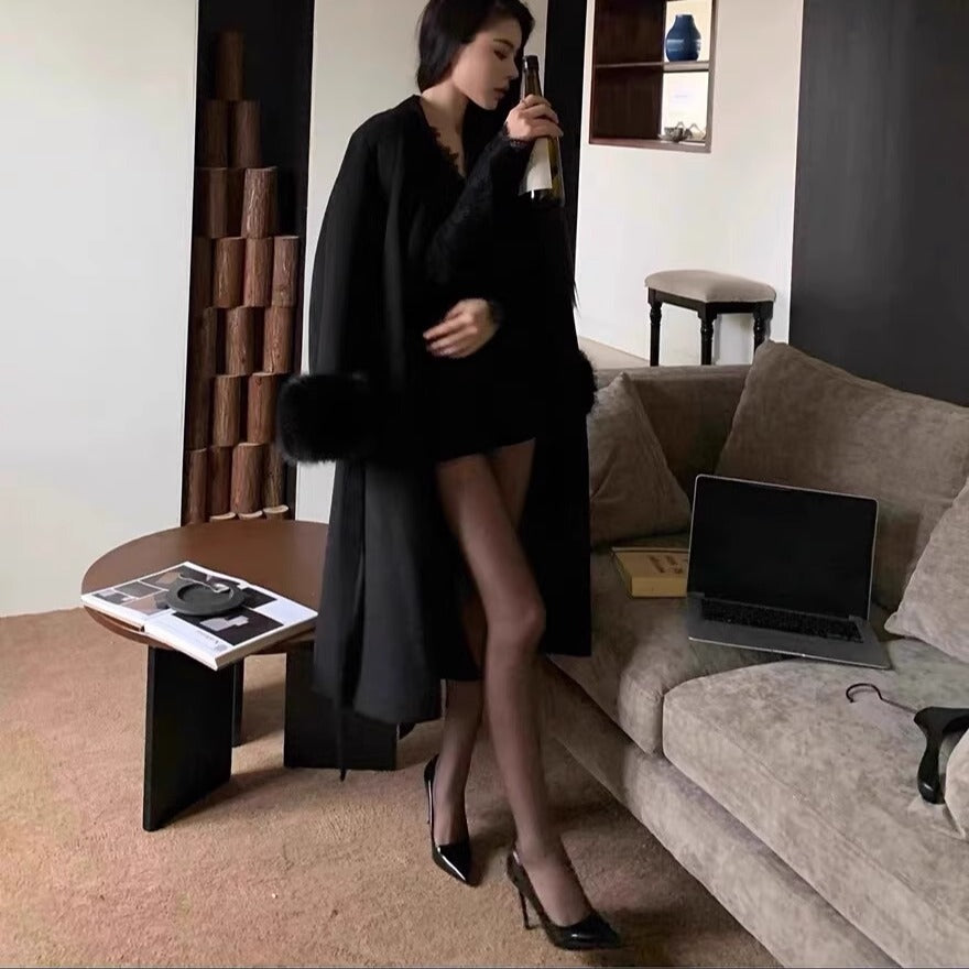 Black pointed-toe, red-soled, comfortable high heels for women, 2026 early spring new arrival, sexy and versatile stiletto pumps with a side cutout
