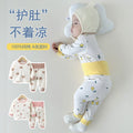 Kids' underwear set - korean style thermal underwear, high-waisted belly protection pants, new spring/autumn pajamas & loungewear