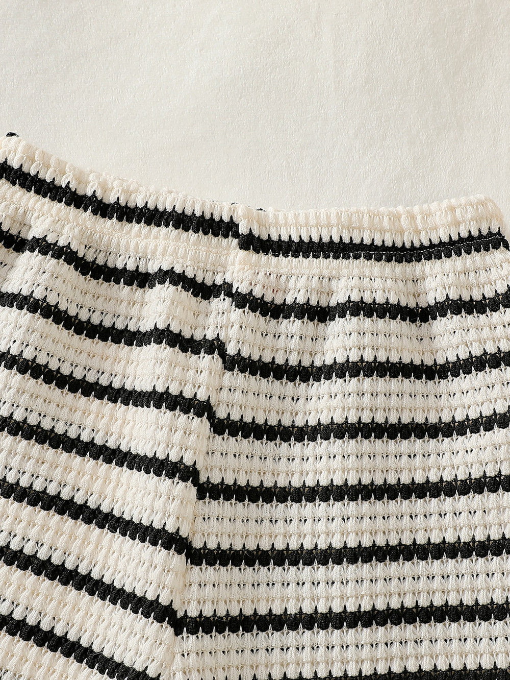 summer new arrival: cross-border e-commerce striped textured knitted casual pants two-piece set for kids