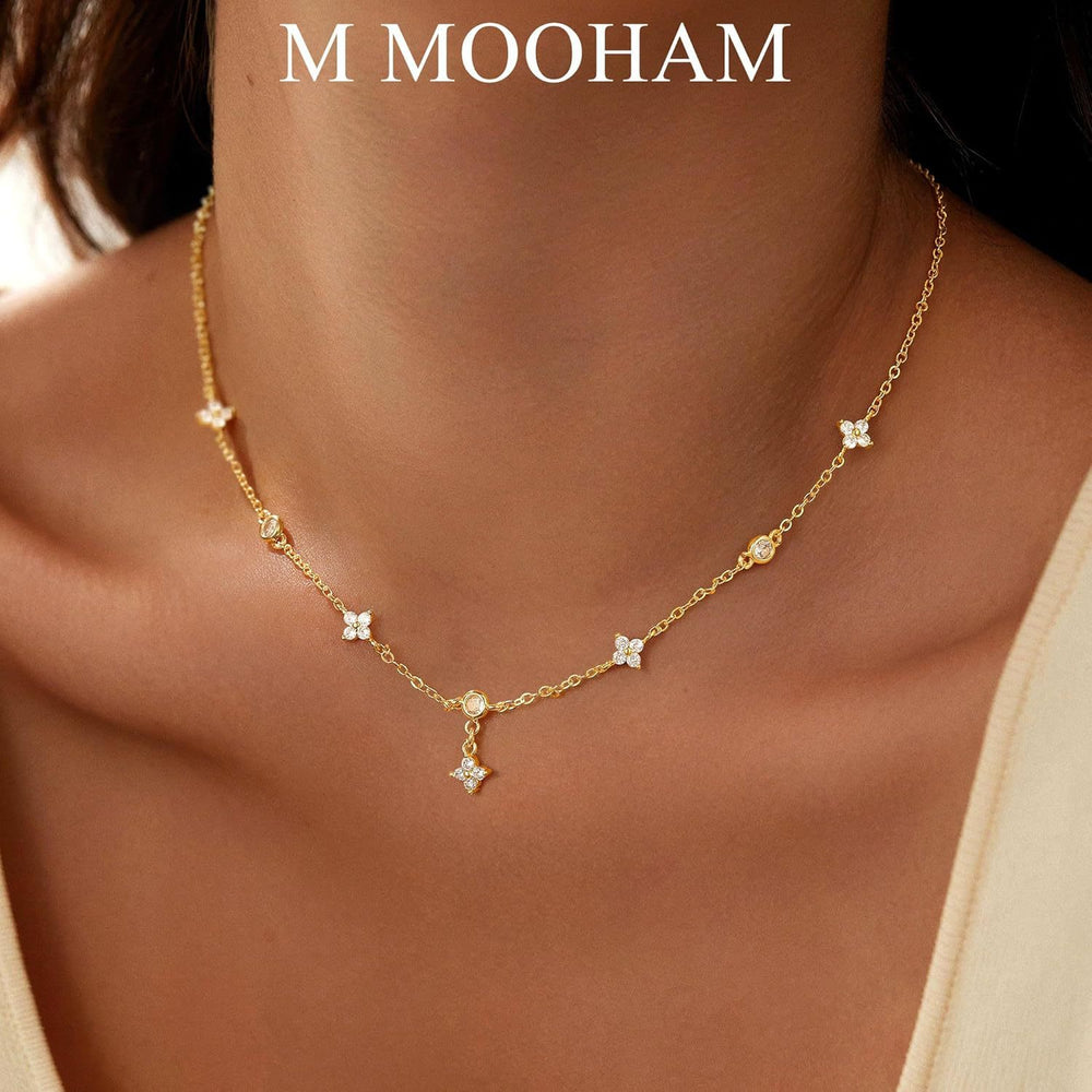 Necklace for women 2023 new trendy summer niche light luxury four-leaf clover necklace sweet pendant clavicle chain niche