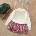 Girls' crewneck knit sweater set - new autumn  collection: cute cartoon design for little girls
