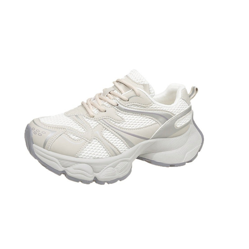 Dad shoes women's 2026 spring summer new arrivalfashioneasiest for match mesh breathable thick sole heightened casual sports shoes trendy