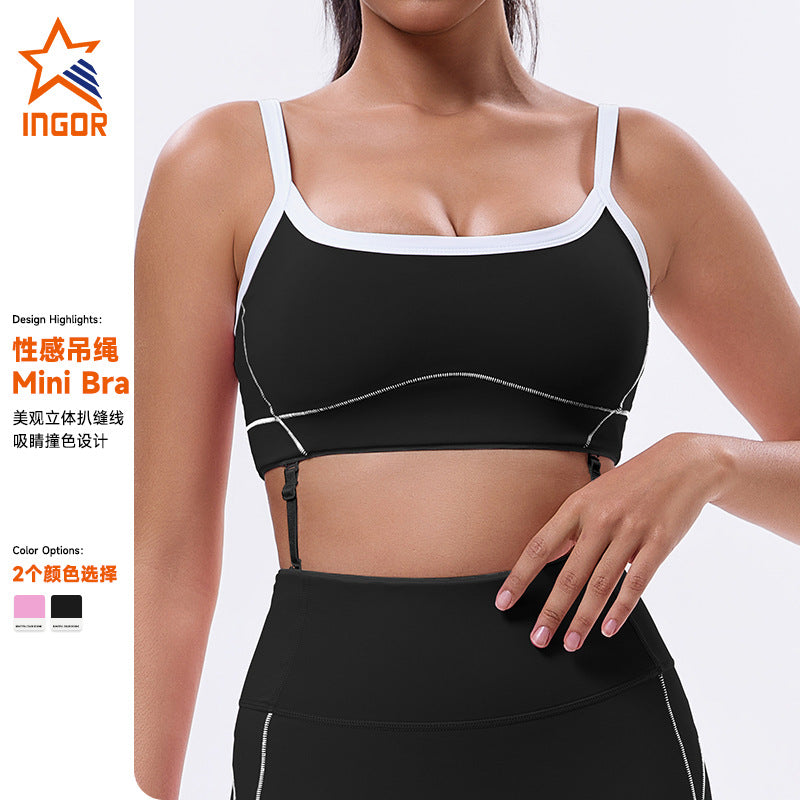 new arrival beauty back sports intimates outdoor running yoga vest high intensity contrast color fitness sportswear women