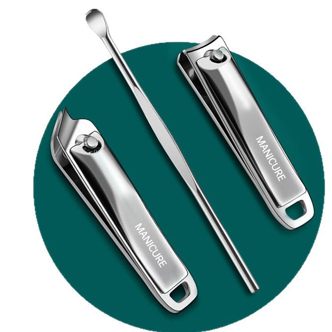 Nail clipper suit ear scoop slant nail clipper convenient four-piece manicure tool suit complete nail clipper