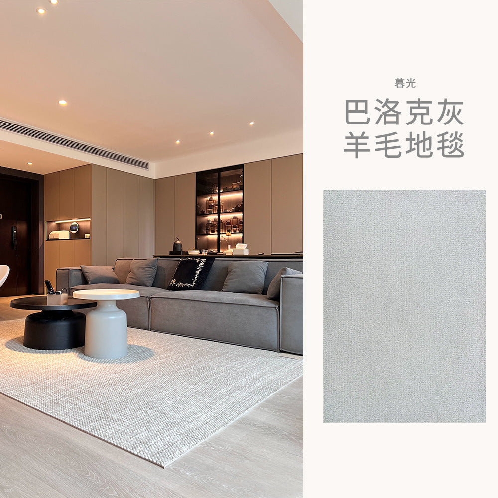 Wool carpet plain color living room accessible luxuryclassynew arrivalfor home carpet large house standard bedroom floor mat stain-resistant thickened
