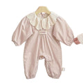 Spring autum baby girl full moon 100 days khaki baby onesie newborn clothes autumn clothes super cute outing crawling clothes