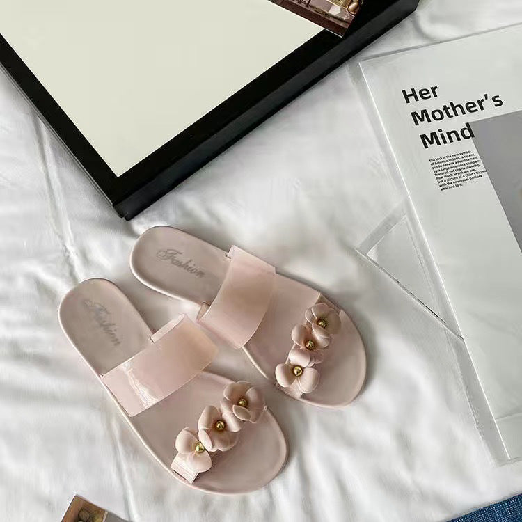 New women's slippers - trendy, instagram-worthy, fashionable summer sandals - flat, one-strap beach slippers - matching family styles available
