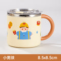 304 stainless steel mug, kids' cartoon cup, family matching water cup set (family of three), children's rice bowl and soup bowl
