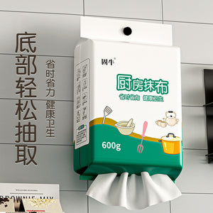 Household disposable cleaning kitchen wet and dry dual-use large pack dishcloths lazy rags thickened hanging scouring pads