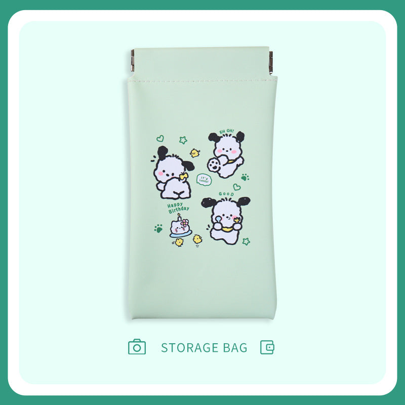 Sanitary napkin storage bag women's explosion cute cartoon lipstick cosmetic bag small portable large capacity