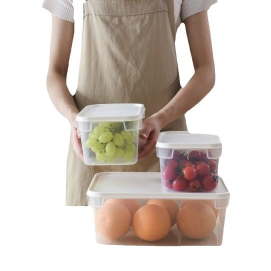 PP kitchen plastic crisper, refrigerator storage, simple European style, sub-packaging, no odor, high value of food storage