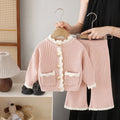 Girls' knitted sweater cardigan & pants set - new autumn  collection - two-piece outfit for little girls