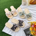 Summer new women's fashionable sweet bowknot flip-flops - comfortable, non-slip sandals for home, outings, and the beach