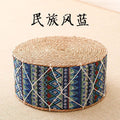 Straw mat thickened futon tatami cushion living room for home low stool round bay window small stool footrest seat