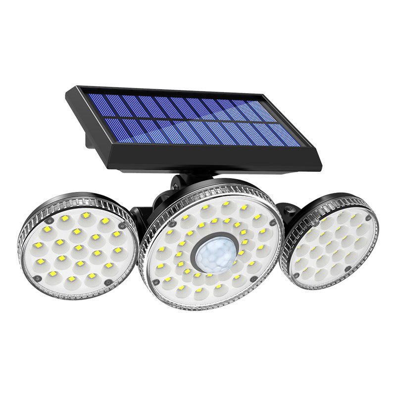 Cross-border new solar 70LED human body induction wall lamp, courtyard outdoor wall lamp, waterproof lighting street lamp