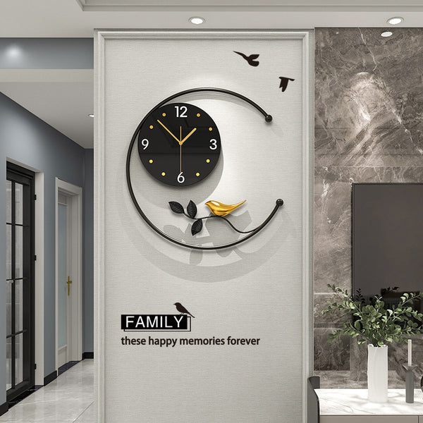 Wall clock living room simple clock home creative high sense fashion decoration wall hanging new Chinese silent restaurant clock