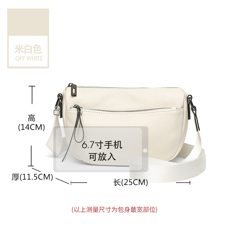 Fashion versatile women's shoulder bag 2025 new spring and summer casual lightweight nylon leather messenger mini