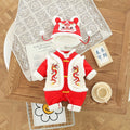 Baby winterthickened new year's day festive clothes toddler winter outwear baby new year's clothes winter cotton one-piece