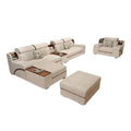 Ready-to-assemble fabric sofa set for living room, suitable for both winter and summer, modern minimalist style, available in various sizes for small to large apartments