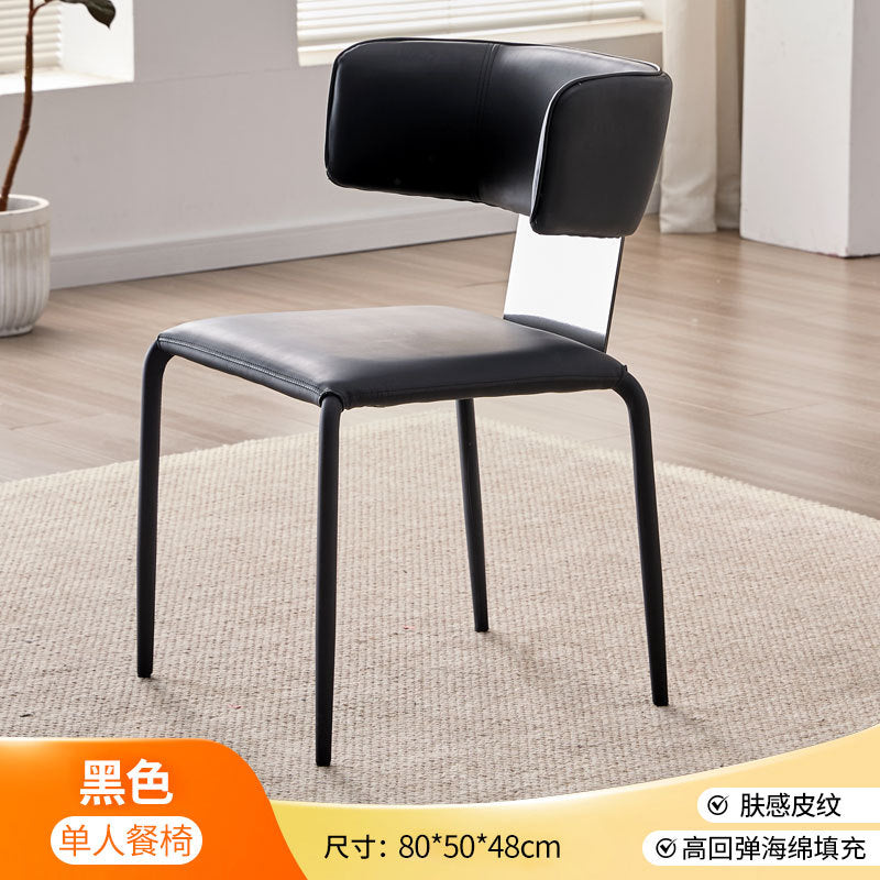 Italian high-end designer dining chair - light luxury, minimalist modern style for home, small apartments, cafes, and restaurants
