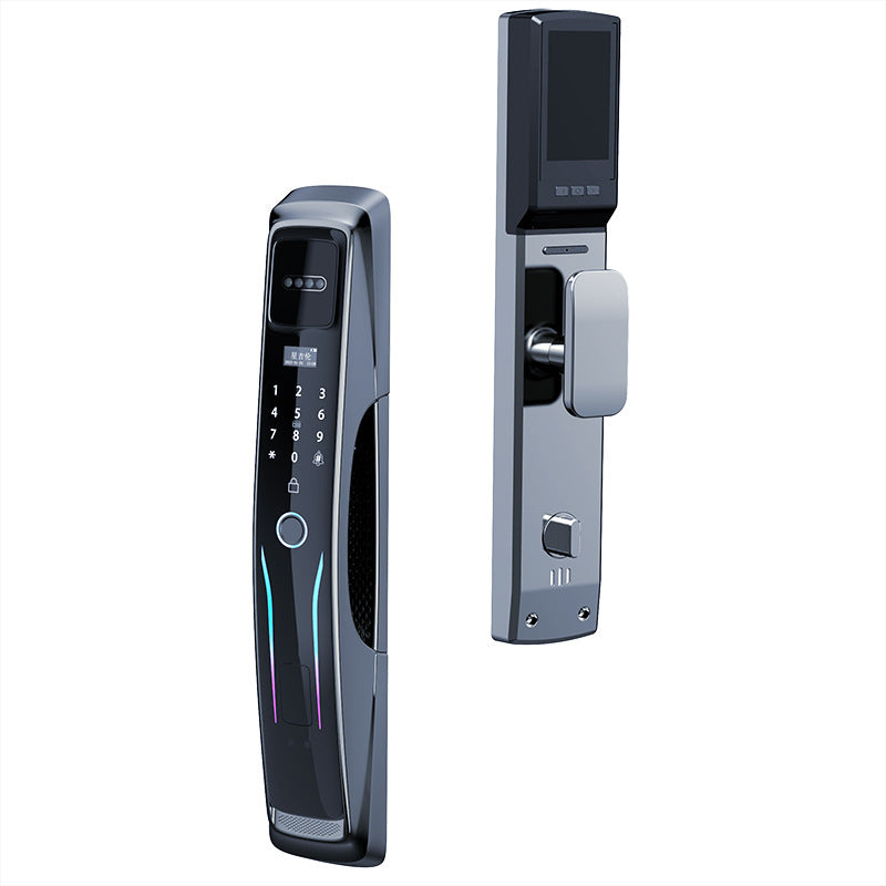 Fully automatic 3d face recognition smart door lock - remote electronic keypad, home video intercom fingerprint lock - direct from the factory