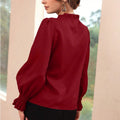 Amazon cross-border women's satin shirt spring and summer new arrivalexport  independent site long sleeve shirt
