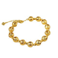 Middle eastern retro luxury 24k gold plated copper bracelet, hollow design, adjustable chain, perfect for women