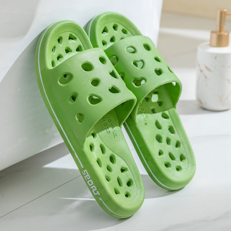 Bathroom bath slippers women's summer indoor non-slip water leakage slippers non-slip cut out bathroom couple shower slippers men