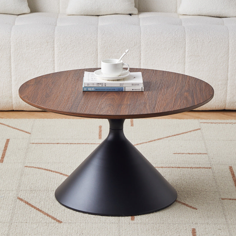 Cream style carbon steel coffee table for homenormcore living room small apartment modern casualclassy round movable side table