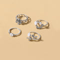 Wholesale diamond-studded floral rings: cross-border jewelry sets, european and american ins-style fresh alloy, niche high-end hand jewelry for women