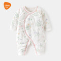 Babibele quilted romper - lightweight cotton, seamless bodysuit, autumn/winter pure cotton newborn butterfly outfit, baby crawling suit