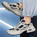 Men's athletic shoes - 2026 new summer collection - breathable mesh sneakers for men - thick-soled running shoes - dad shoes for students