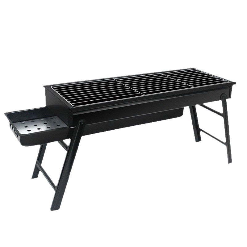 Bbq grill charcoal pull-out carbon tank foldable stove bbq camping picnic bbq rack outdoor bbq grill