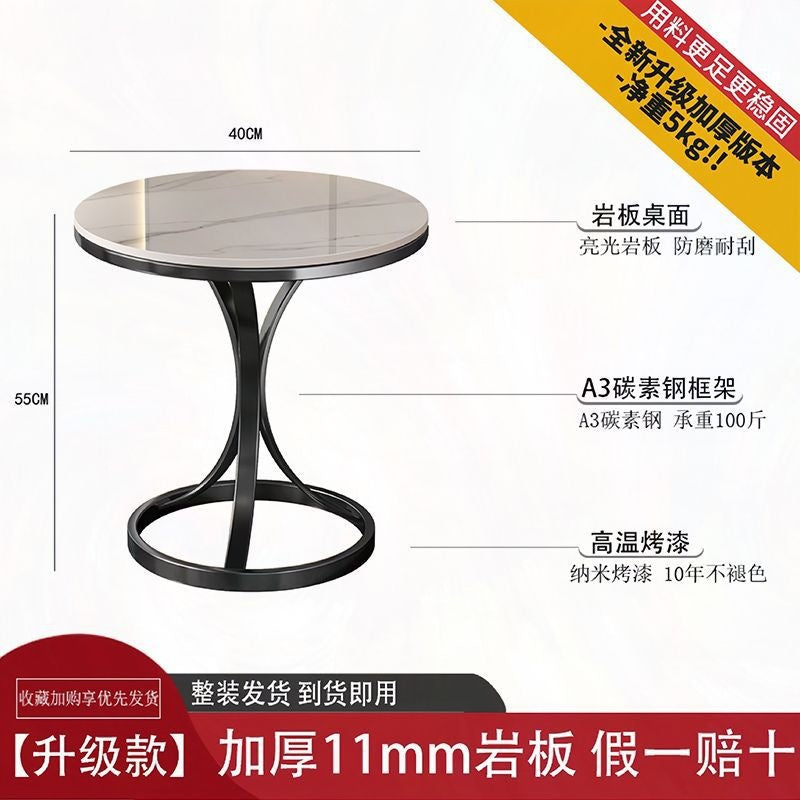 Accessible luxury sofa side table small coffee table slate small table living room bedside table popularcasual balcony tea small round table