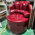 Used swivel chair godfather high back study tea room sofa oil wax first layer cowhide master slot single