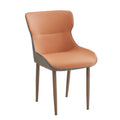 Leather light luxury dining chair - direct from the manufacturer. carbon steel frame, casual chair, customizable in multiple colors, ideal for hotel reception areas