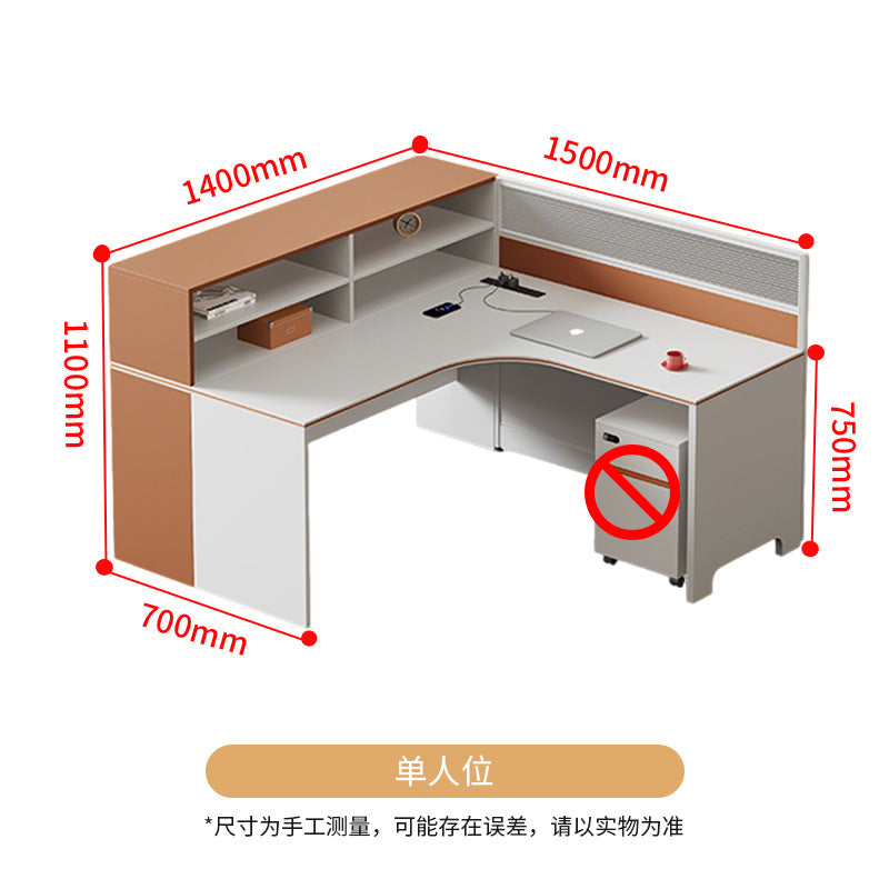 Saint li staff desk employee slot desk card seat casual modern screen financial desk and chair combination