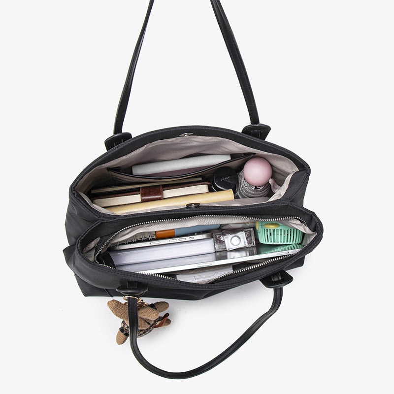 Large capacity bag women's summer 2025 new trendy korean style niche commuter high-end textured versatile shoulder tote bag