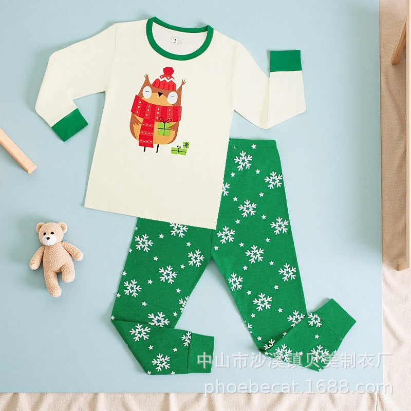 Export source factory kids home clothes men's and women's pajamas suit type a pure cotton casualprintingintimatessuit