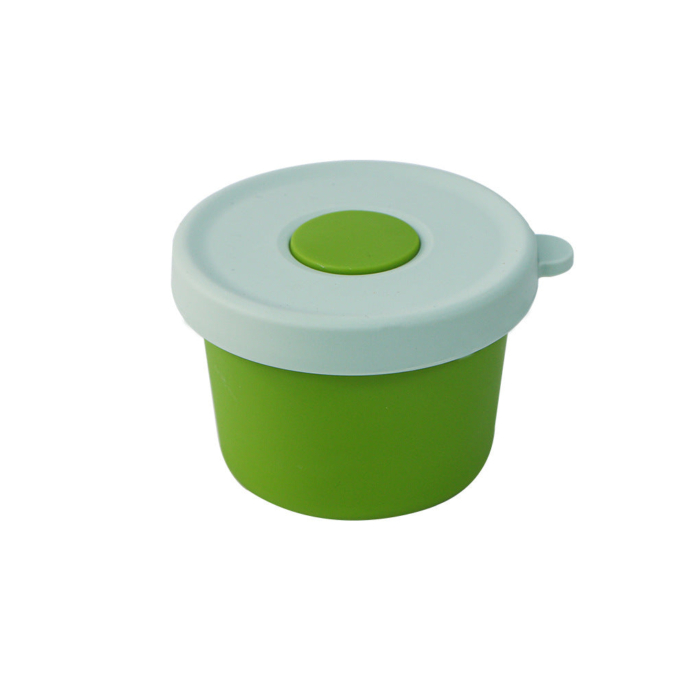Food-grade silicone baby food storage container, fresh-keeping, freezer-safe, steamer-compatible, portable, airtight, silicone baby food bowl