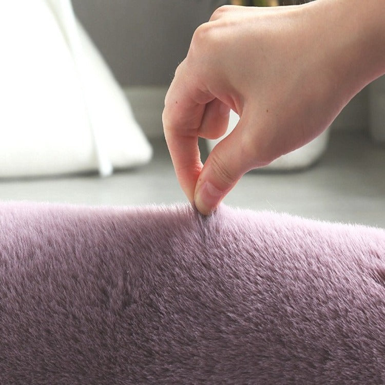 Ins style imitation rabbit fur carpet living room coffee table full floor mat bedroom bedside blanket machine washable stuffed bay window floor mat