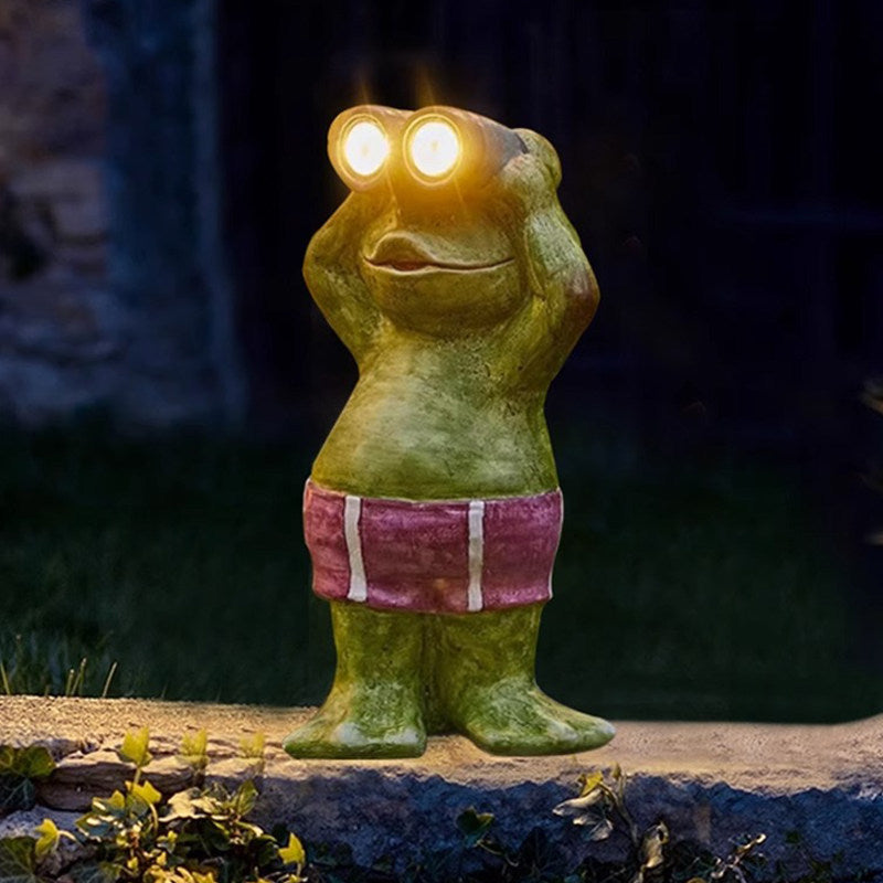 Outdoor solar frog lights for patio, villa garden decoration, animal landscape lighting, waterproof balcony lights