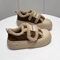 Slip-on loafers, platform soles, velcro cotton shoes, fall and winterfleece-linedthickened2026winternew arrival bread shoes trendy