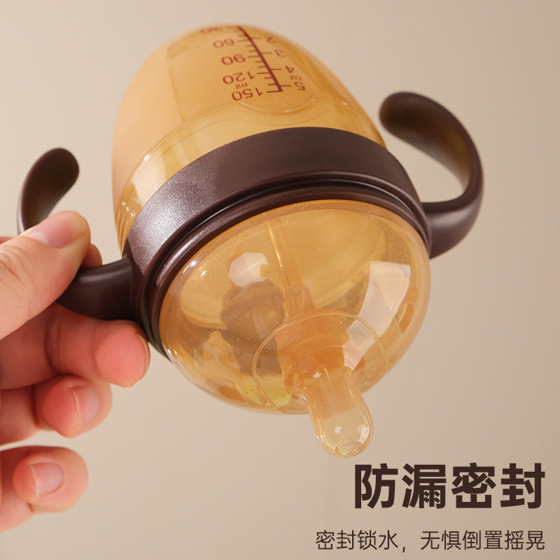 breast milk solid feeling all silicone feeding bottle nano silver weaning artifact baby anti-flatulence feeding bottle 150ml