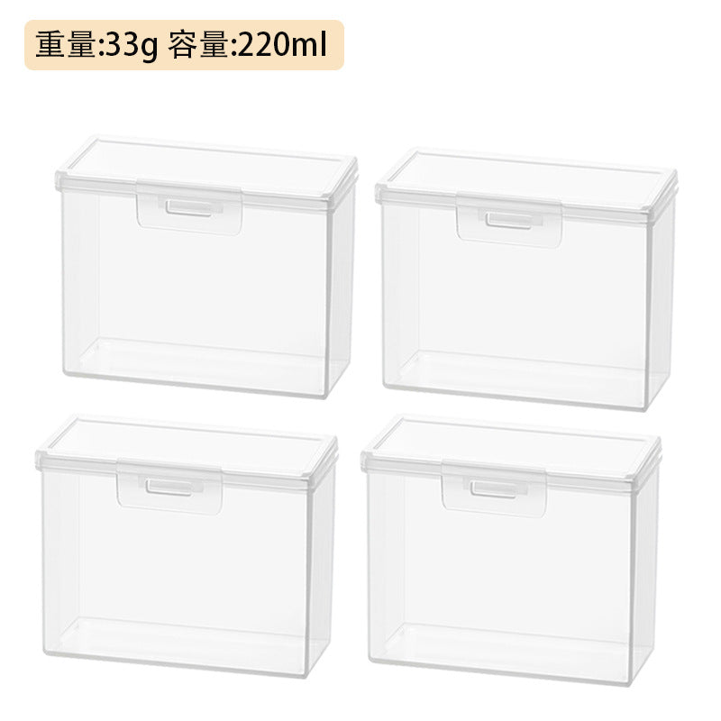 Compact and portable playing card storage box, flip cover, transparent card card storage box, sundries storage box in the drawer