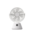 2024 new mini desktop fan - silent usb table/floor fan with digital display, hanging option