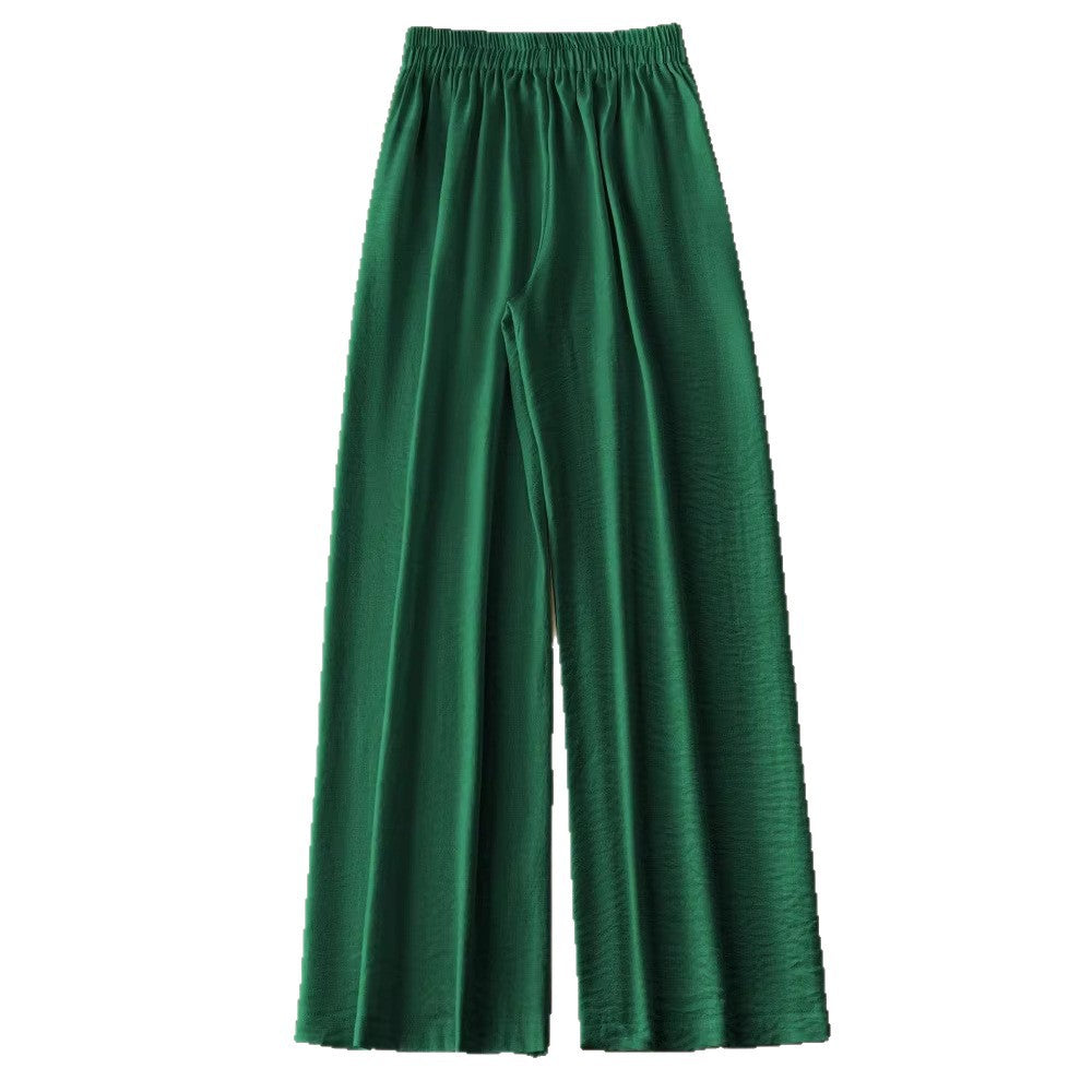 export autumn new high-waisted casual minimalist wide-leg pants loose versatile slimming long trousers women's trendy style
